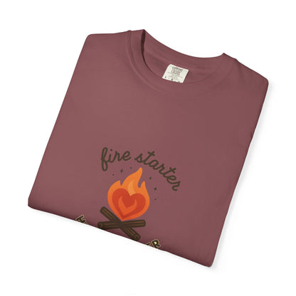 Fire Starter, Heart Breaker T-Shirt – Cute Camping Shirt for Women | Outdoorsy, Sassy & Adventure-Ready