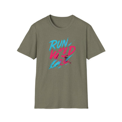 Neon Run Wild Typography T-Shirt