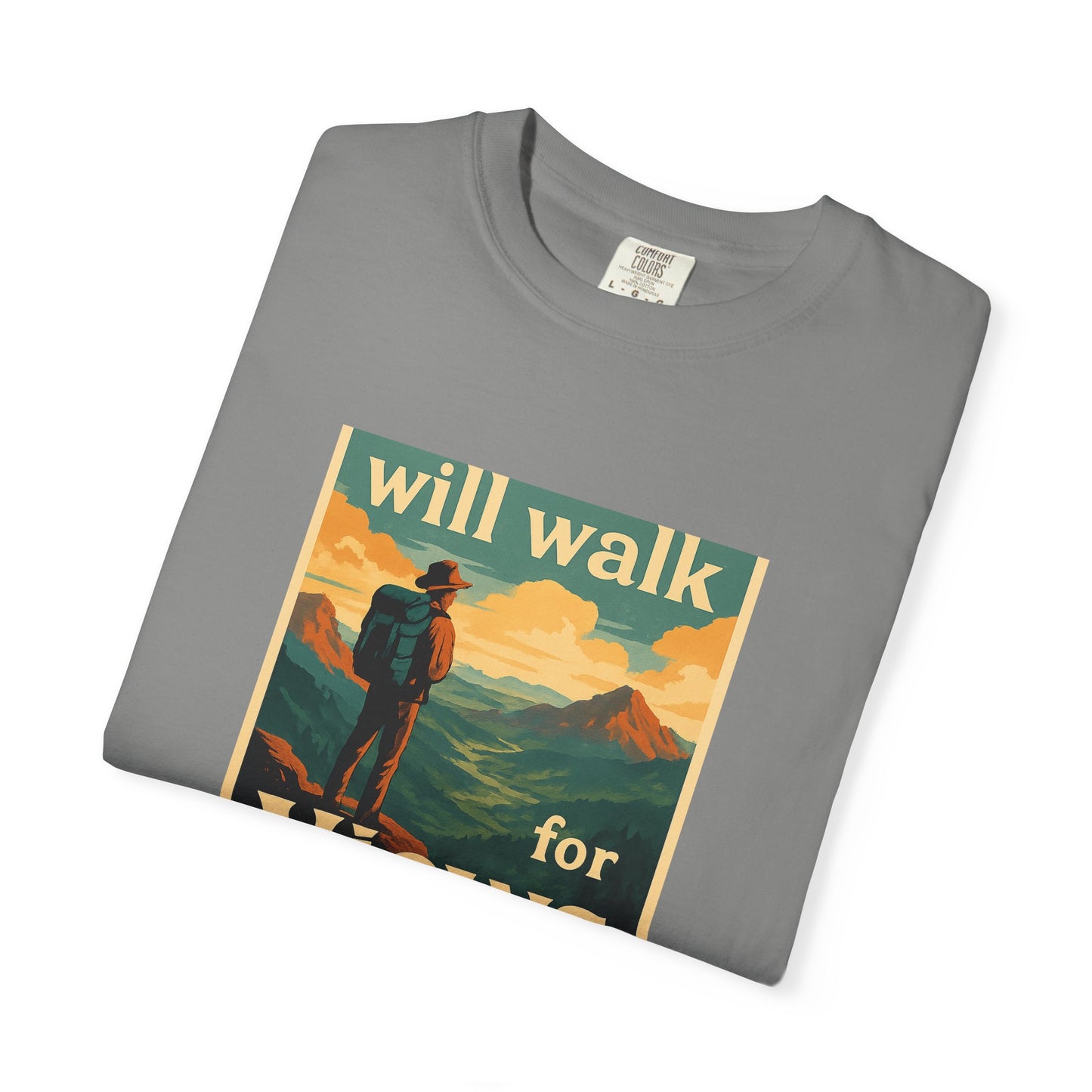 Will Walk for Views T-Shirt | Funny Hiking Shirt for Men & Women | Mountain Lover Tee, Outdoor Adventure Gift
