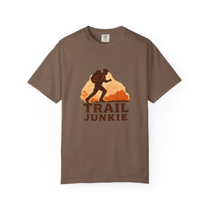 Trail Junkie T-Shirt | Funny Hiking Shirt for Men & Women | Outdoor Adventure Tee, Hiker Gift for Trail Lovers