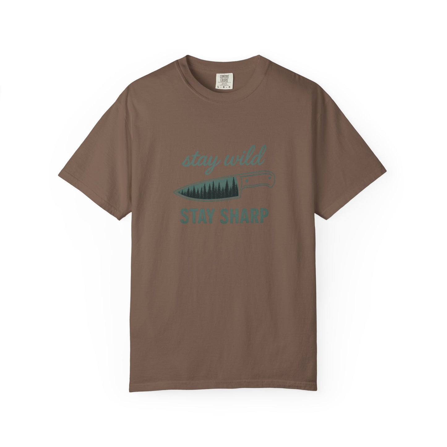 Stay Wild Stay Sharp T-Shirt – Bushcraft, Survival & Outdoor Adventure Shirt for Campers, Hikers & Knife Enthusiasts