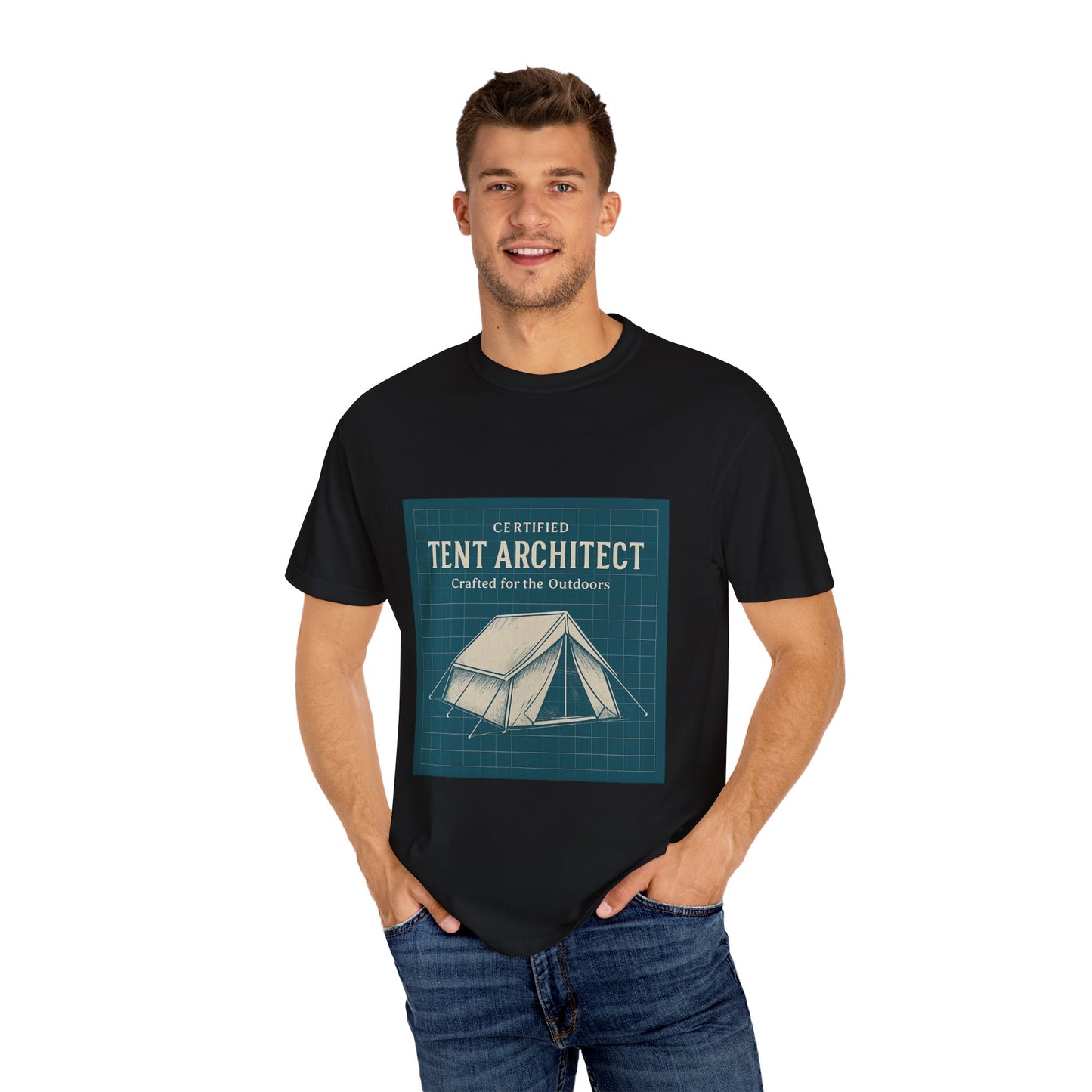 Tent Architect T-Shirt – 'Certified Tent Architect' Camping Tee for Outdoor Enthusiasts