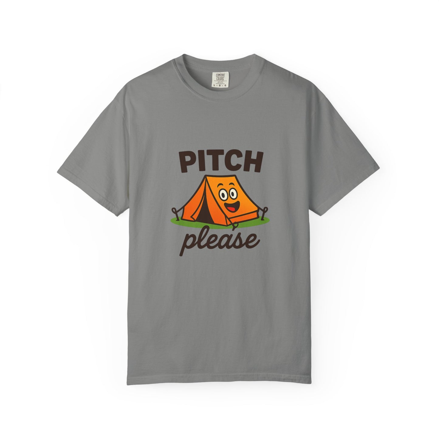 Camping T‑Shirt — "Pitch Please" Cute Tent Graphic Tee for Campers & Outdoor Lovers