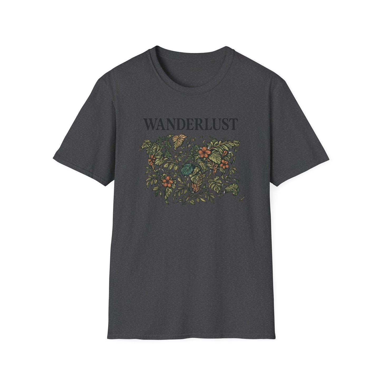 Lush Tropical Floral Scene T-Shirt