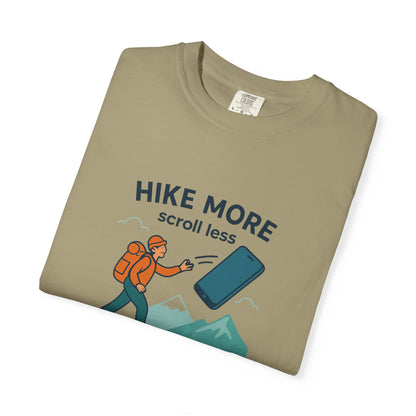 Hike More Scroll Less T-Shirt | Funny Hiking Shirt for Men & Women | Outdoor Adventure Tee, Nature Lover Gift