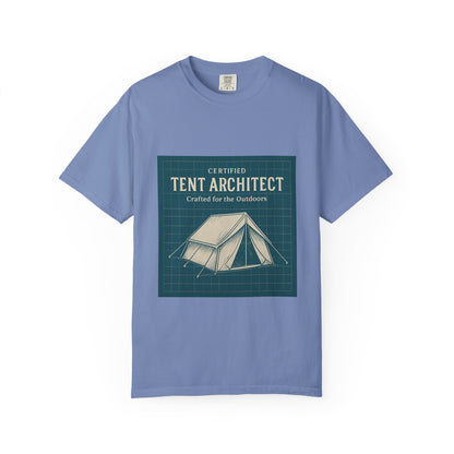 Tent Architect T-Shirt – 'Certified Tent Architect' Camping Tee for Outdoor Enthusiasts