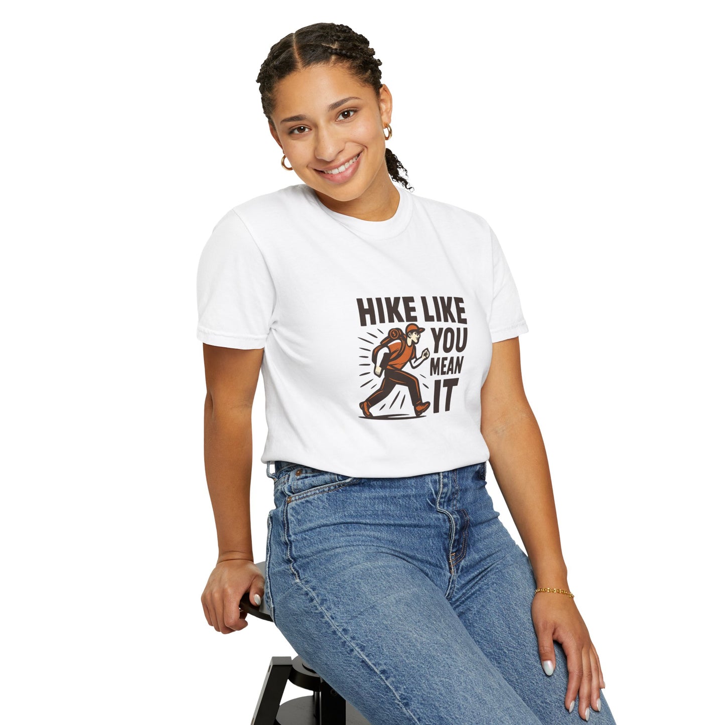 “Hike Like You Mean It” – Funny Hiking T-Shirt for Outdoor Lovers