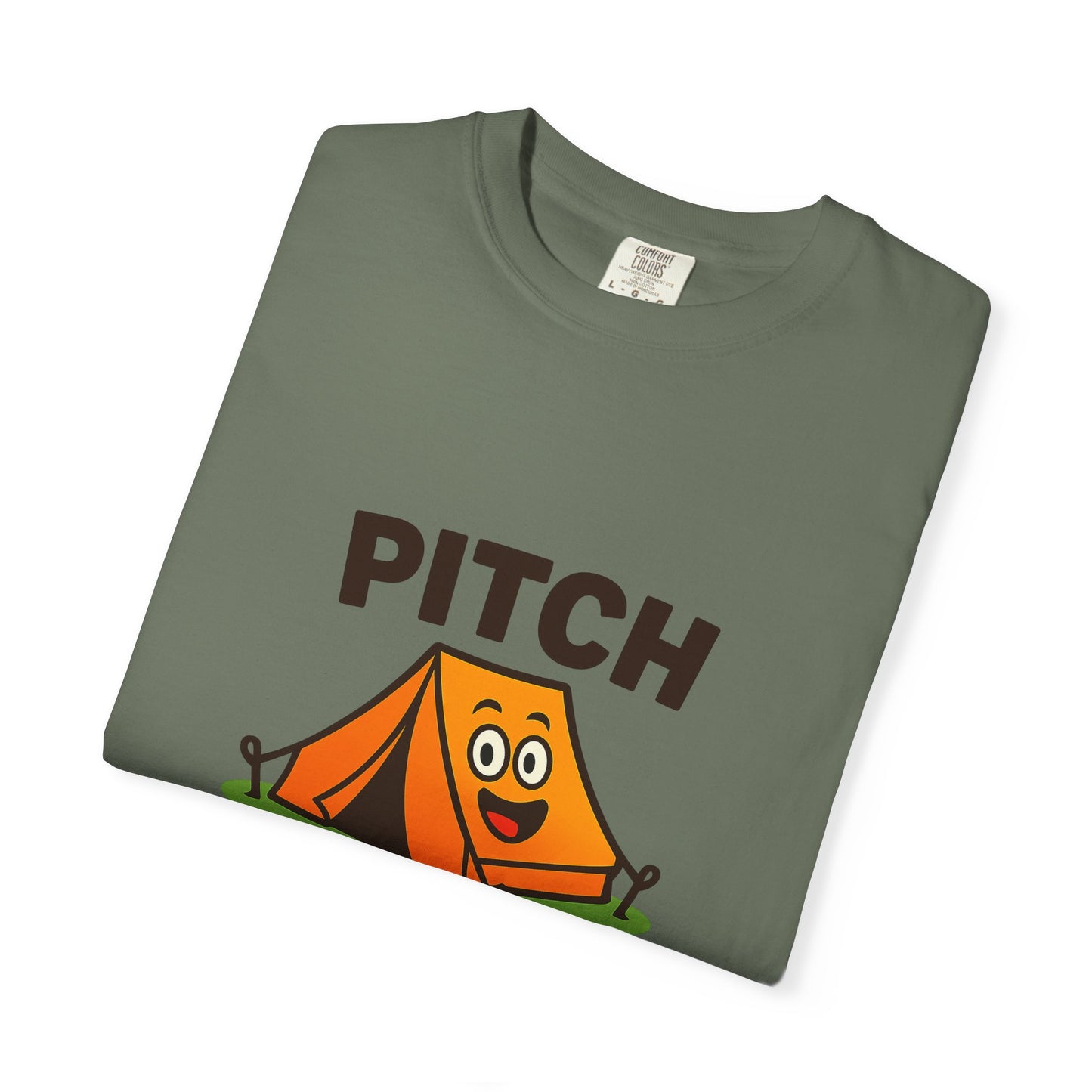 Camping T‑Shirt — "Pitch Please" Cute Tent Graphic Tee for Campers & Outdoor Lovers