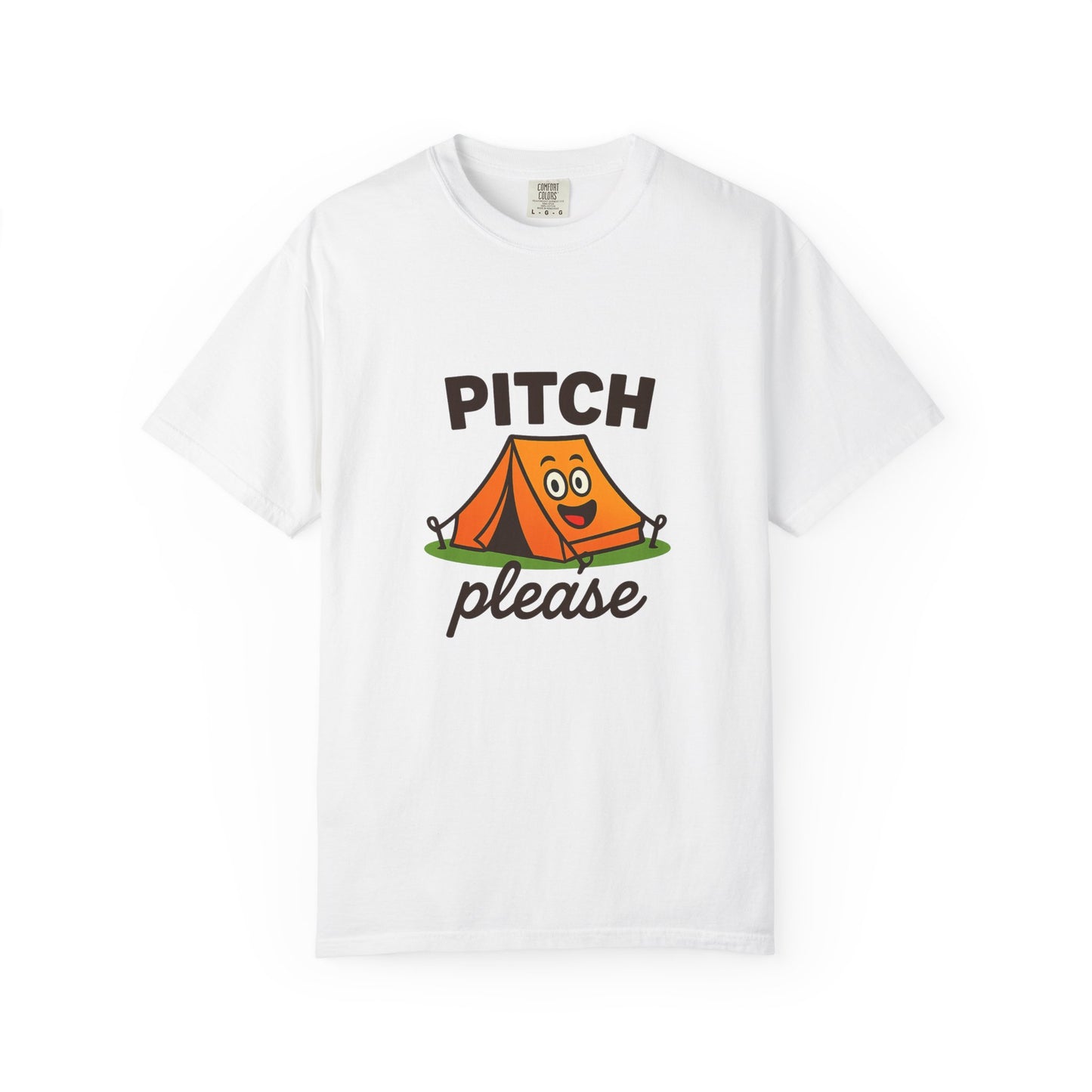 Camping T‑Shirt — "Pitch Please" Cute Tent Graphic Tee for Campers & Outdoor Lovers