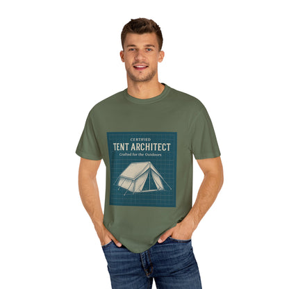 Tent Architect T-Shirt – 'Certified Tent Architect' Camping Tee for Outdoor Enthusiasts