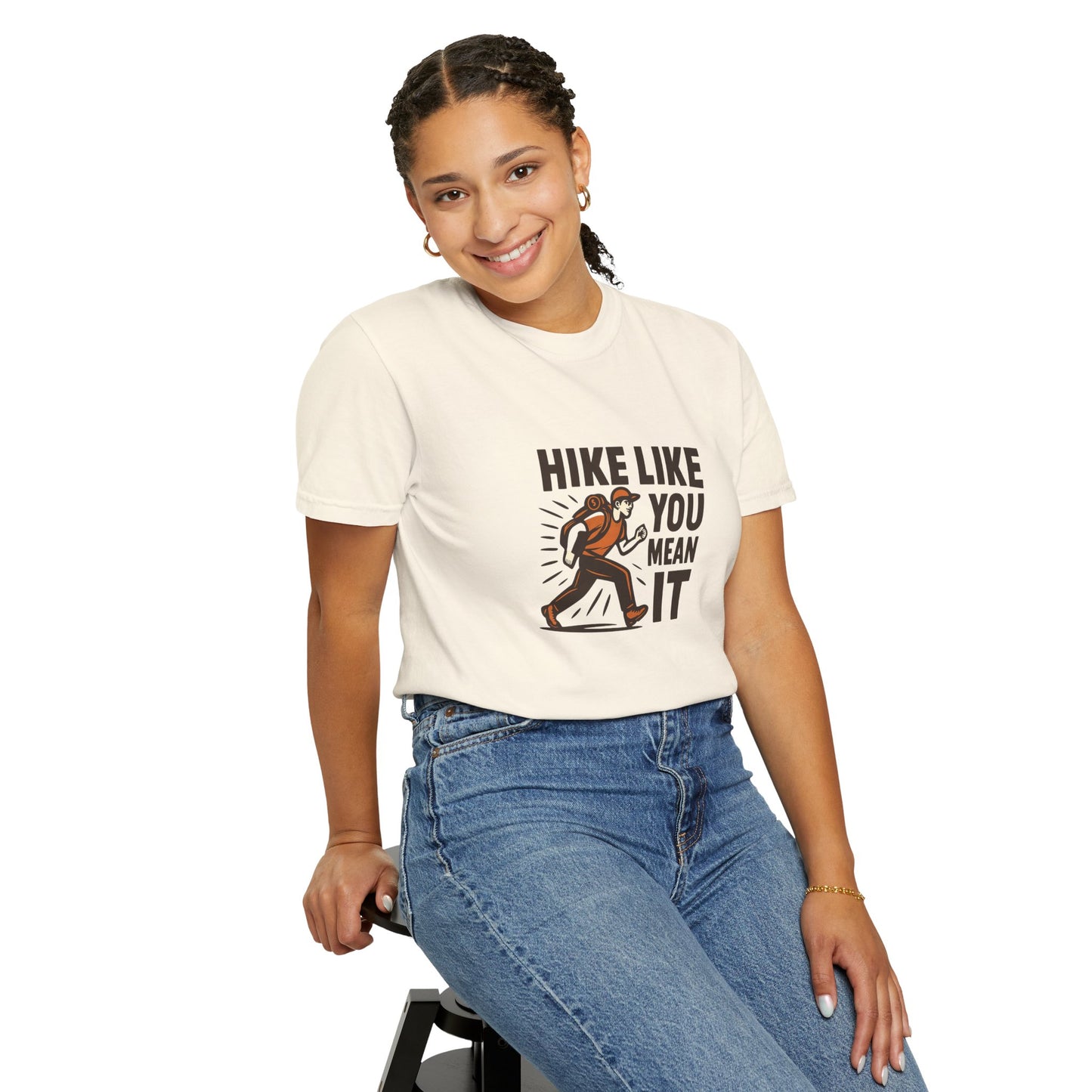 “Hike Like You Mean It” – Funny Hiking T-Shirt for Outdoor Lovers