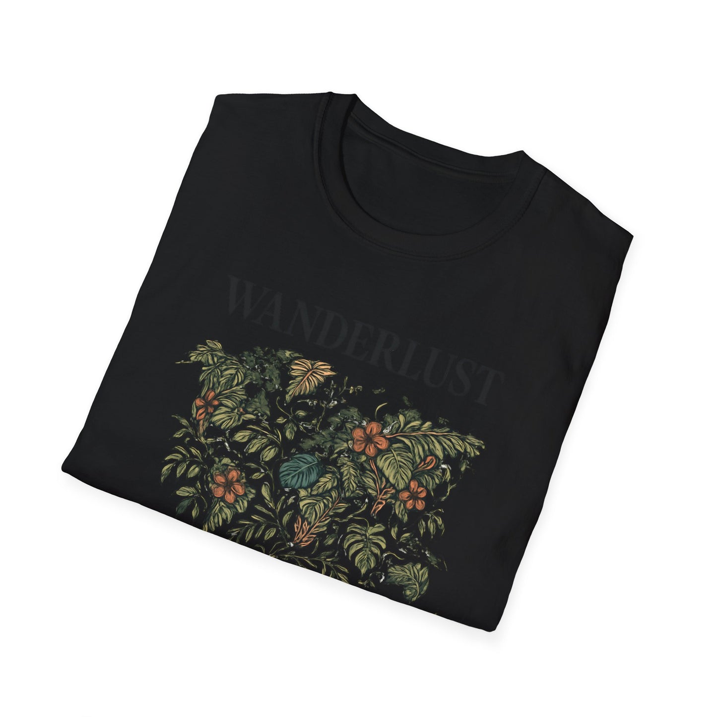 Lush Tropical Floral Scene T-Shirt