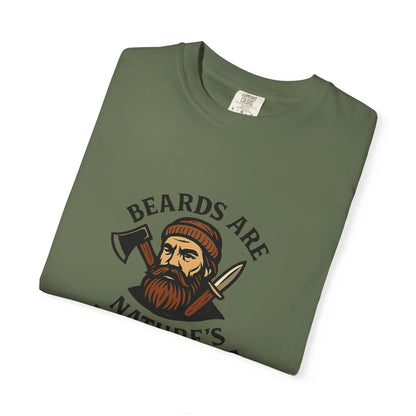 Beards Are Nature’s Multitools T-Shirt – Funny Beard Shirt for Men | Outdoors, Camping, Lumberjack & Bushcraft Style