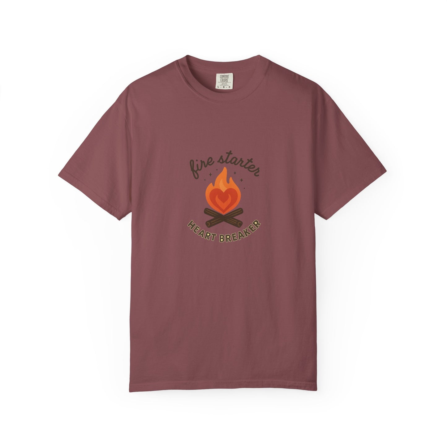 Fire Starter, Heart Breaker T-Shirt – Cute Camping Shirt for Women | Outdoorsy, Sassy & Adventure-Ready