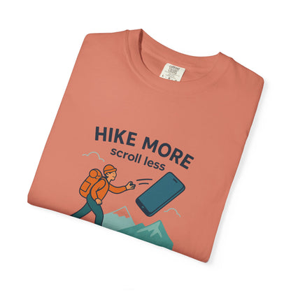 Hike More Scroll Less T-Shirt | Funny Hiking Shirt for Men & Women | Outdoor Adventure Tee, Nature Lover Gift