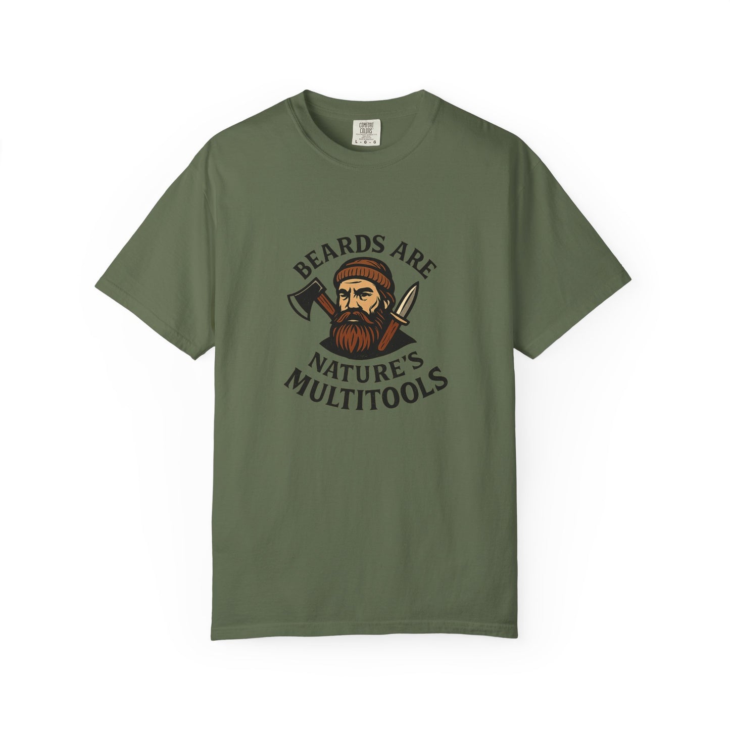 Beards Are Nature’s Multitools T-Shirt – Funny Beard Shirt for Men | Outdoors, Camping, Lumberjack & Bushcraft Style