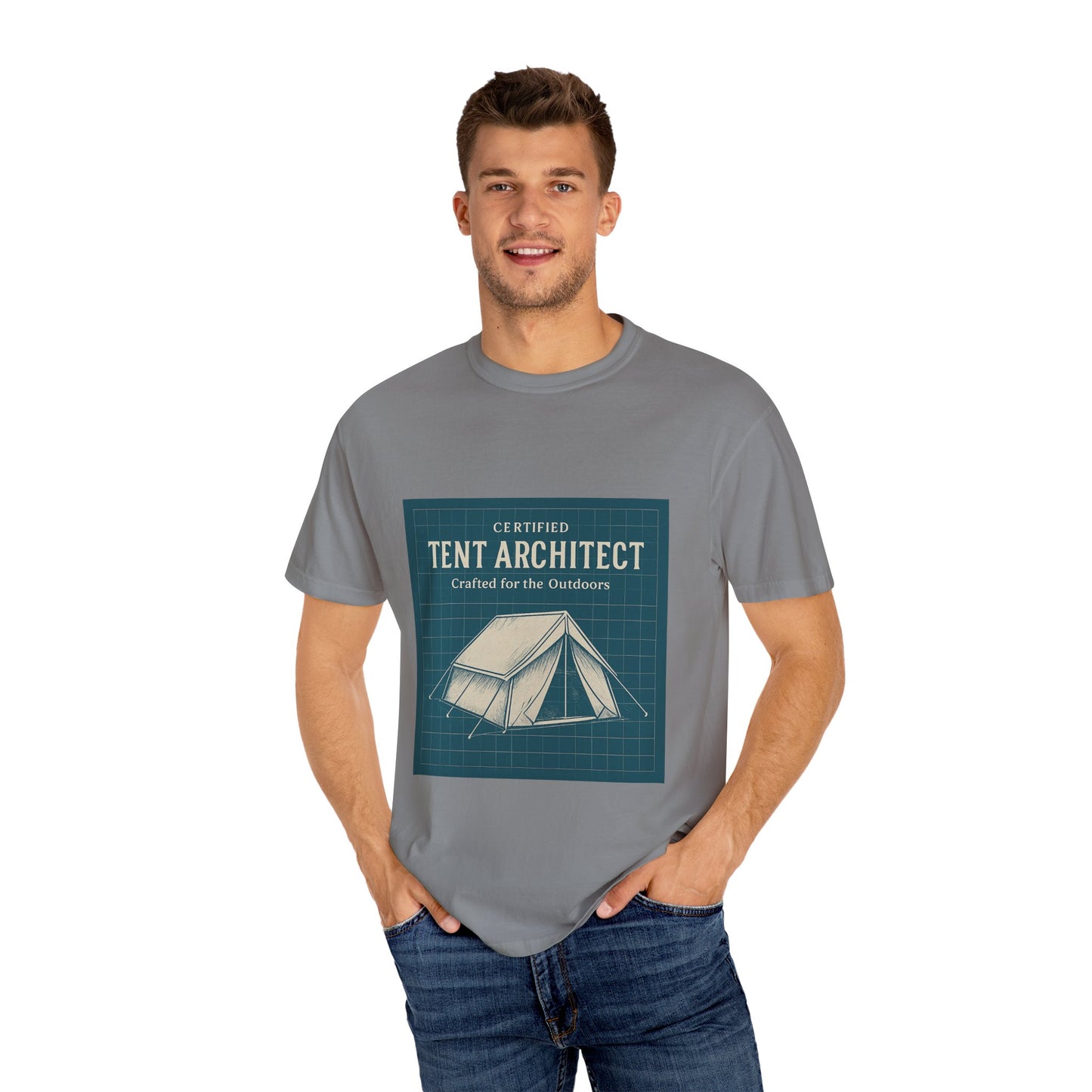Tent Architect T-Shirt – 'Certified Tent Architect' Camping Tee for Outdoor Enthusiasts