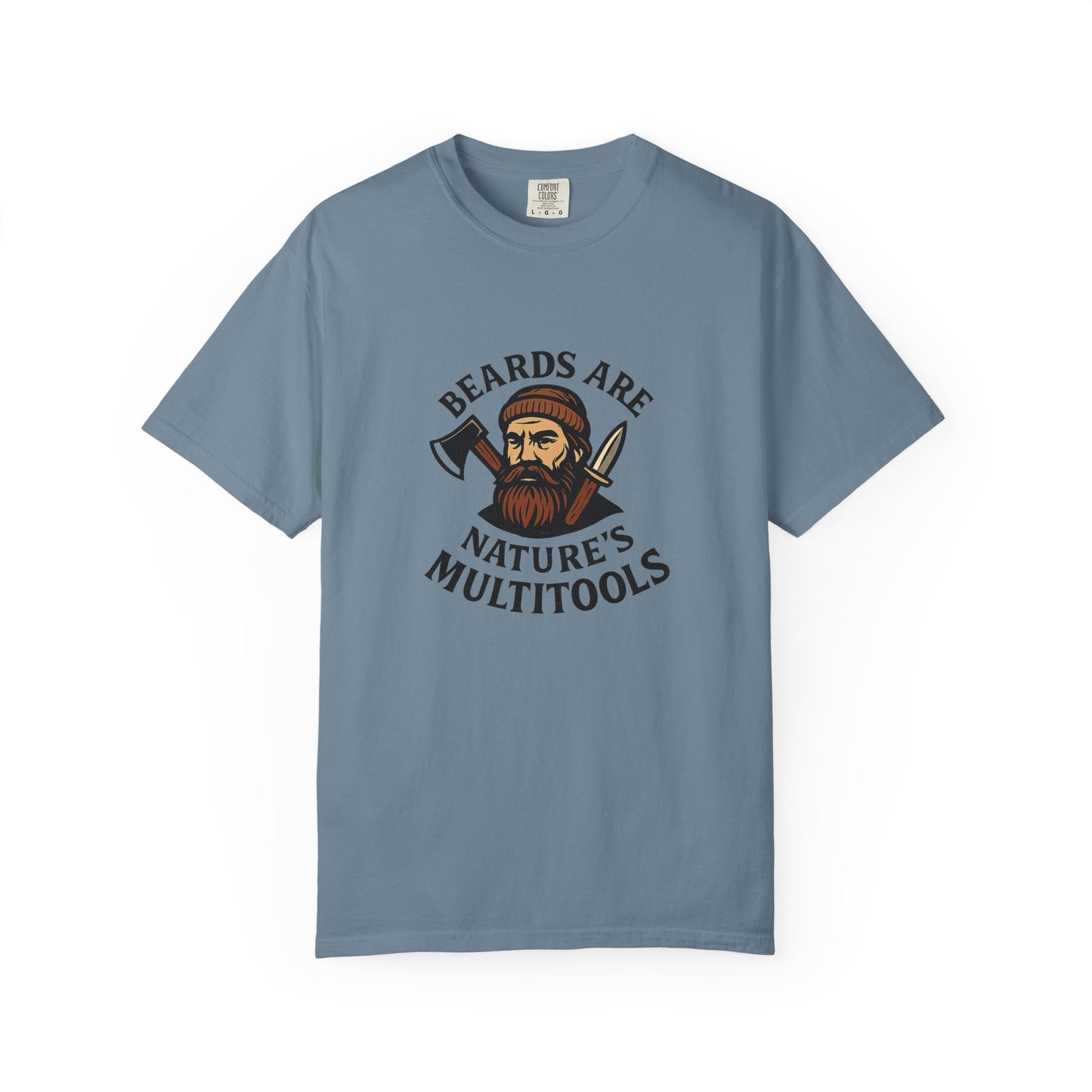 Beards Are Nature’s Multitools T-Shirt – Funny Beard Shirt for Men | Outdoors, Camping, Lumberjack & Bushcraft Style