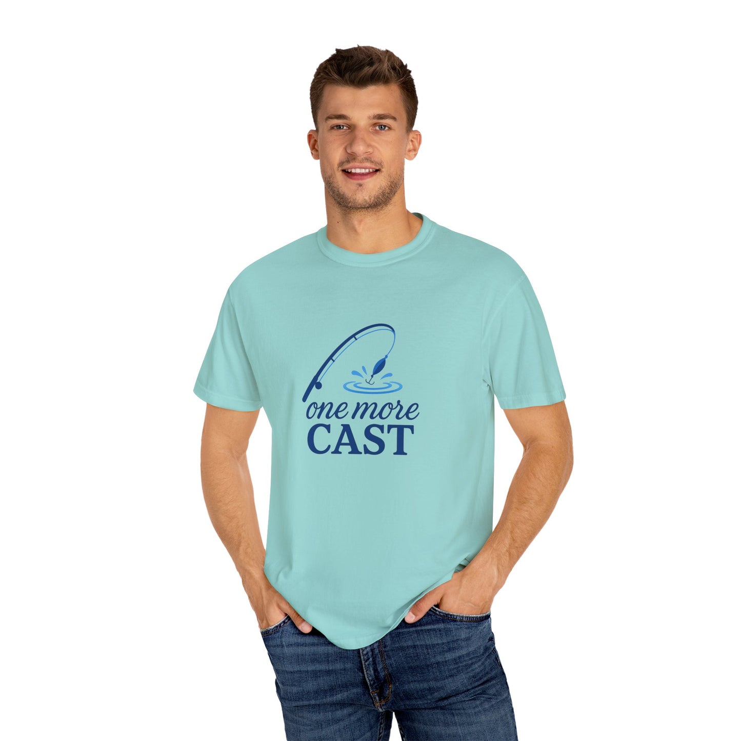 “One More Cast” Fishing T-Shirt – Funny Angler Tee for Men & Women | Perfect for Fishermen Who Swear THIS Time Is the Last Cast 😆