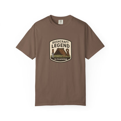 Bushcraft Legend (In Training) T-Shirt – Funny Bushcraft & Survival Shirt for Campers, Outdoorsmen & Wilderness Learners