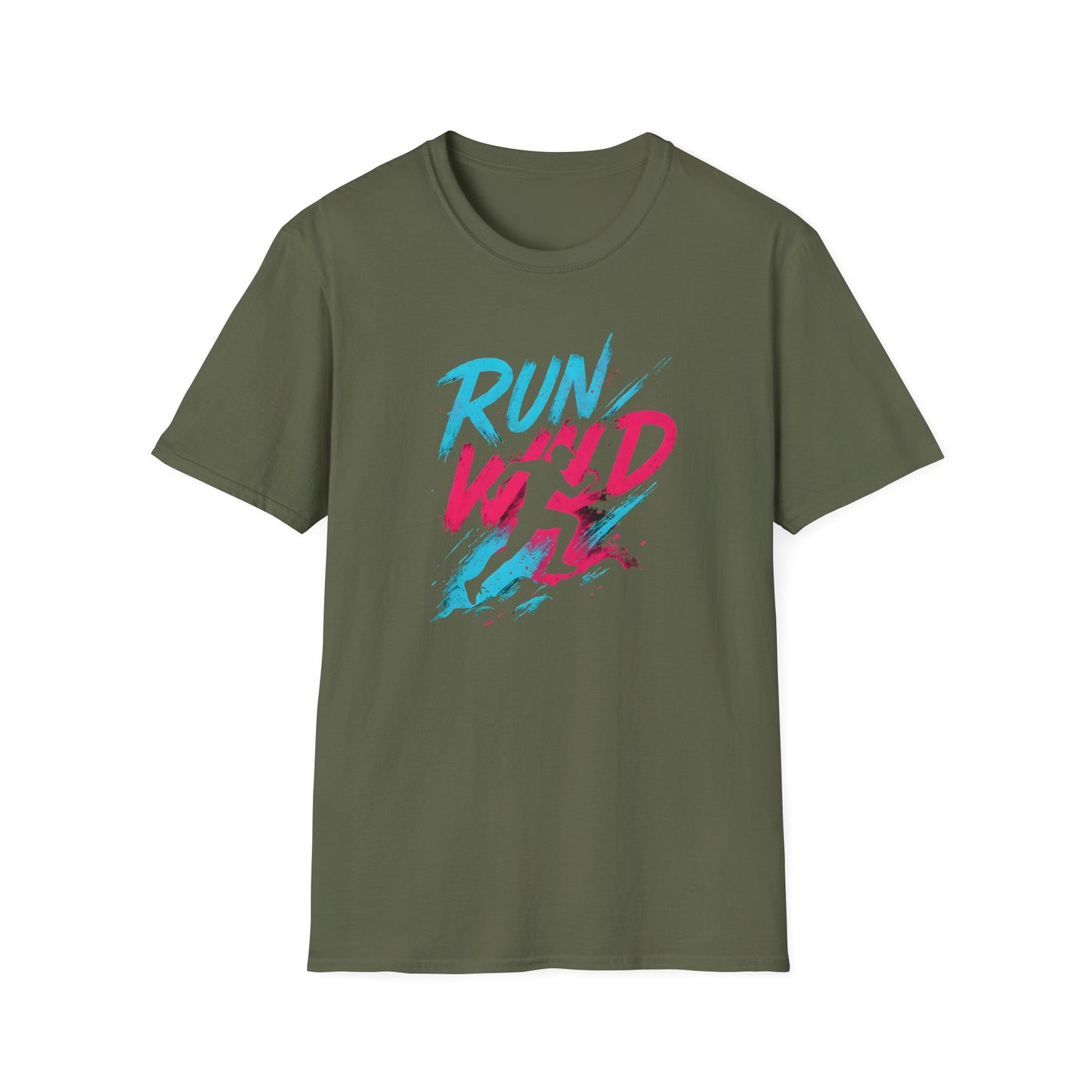 Neon Run Wild Typography T-Shirt