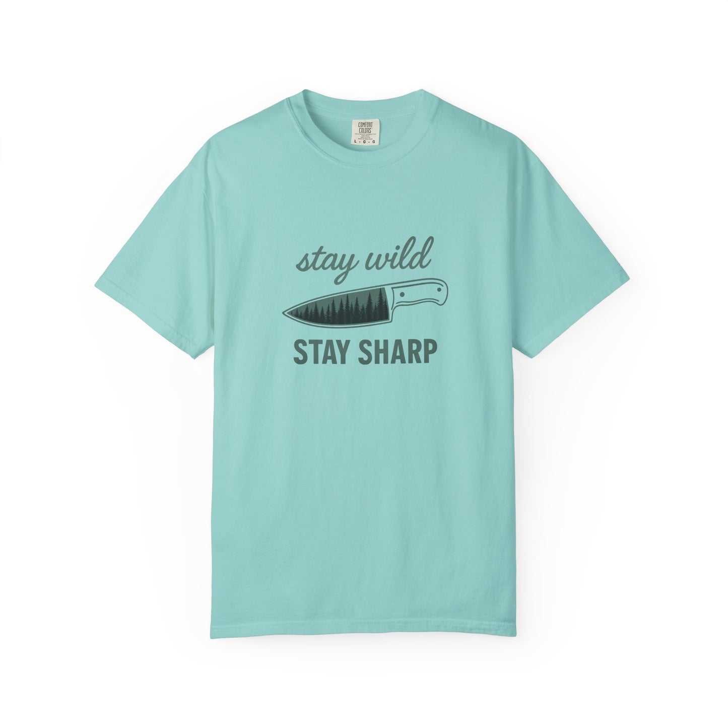 Stay Wild Stay Sharp T-Shirt – Bushcraft, Survival & Outdoor Adventure Shirt for Campers, Hikers & Knife Enthusiasts