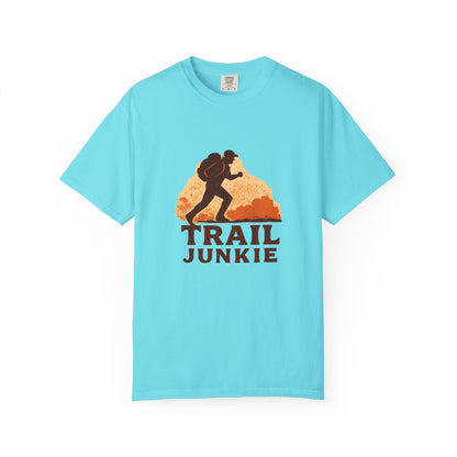 Trail Junkie T-Shirt | Funny Hiking Shirt for Men & Women | Outdoor Adventure Tee, Hiker Gift for Trail Lovers