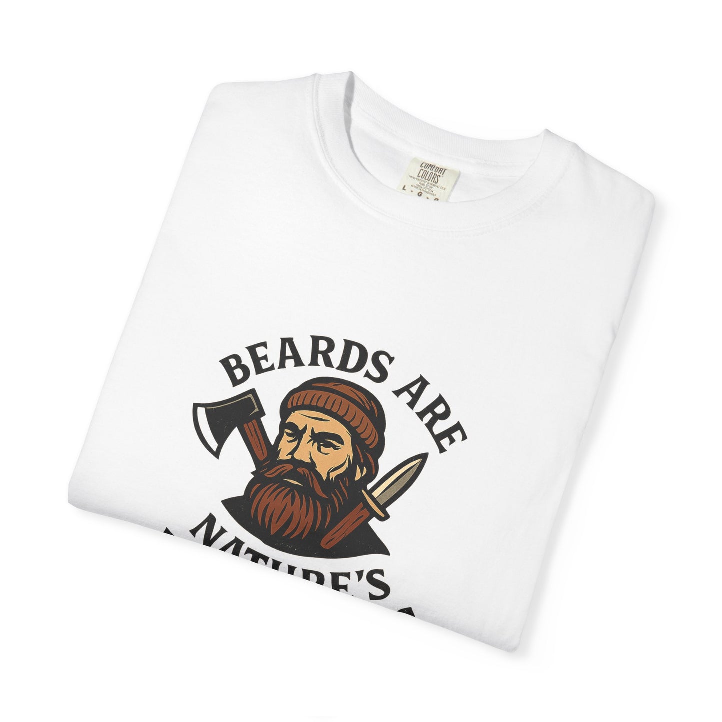 Beards Are Nature’s Multitools T-Shirt – Funny Beard Shirt for Men | Outdoors, Camping, Lumberjack & Bushcraft Style