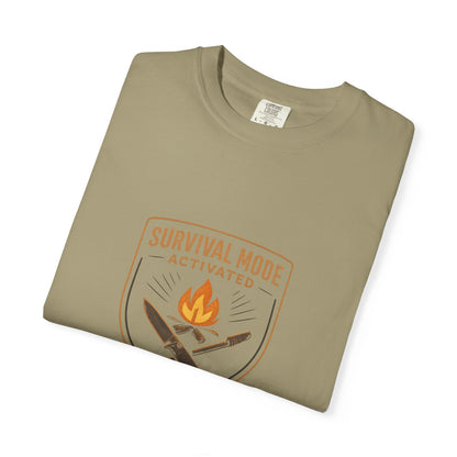 Survival Mode Activated T-Shirt – Bushcraft, Camping & Outdoors Shirt for Survivalists, Hikers & Adventure Seekers