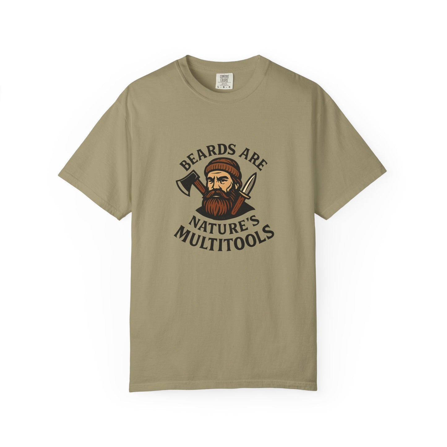 Beards Are Nature’s Multitools T-Shirt – Funny Beard Shirt for Men | Outdoors, Camping, Lumberjack & Bushcraft Style