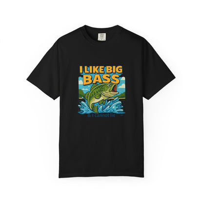 “I Like Big Bass & I Cannot Lie” Funny Fishing T-Shirt for Anglers & Big Catch Fans