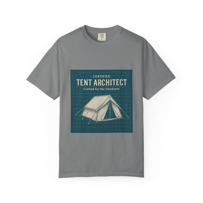 Tent Architect T-Shirt – 'Certified Tent Architect' Camping Tee for Outdoor Enthusiasts