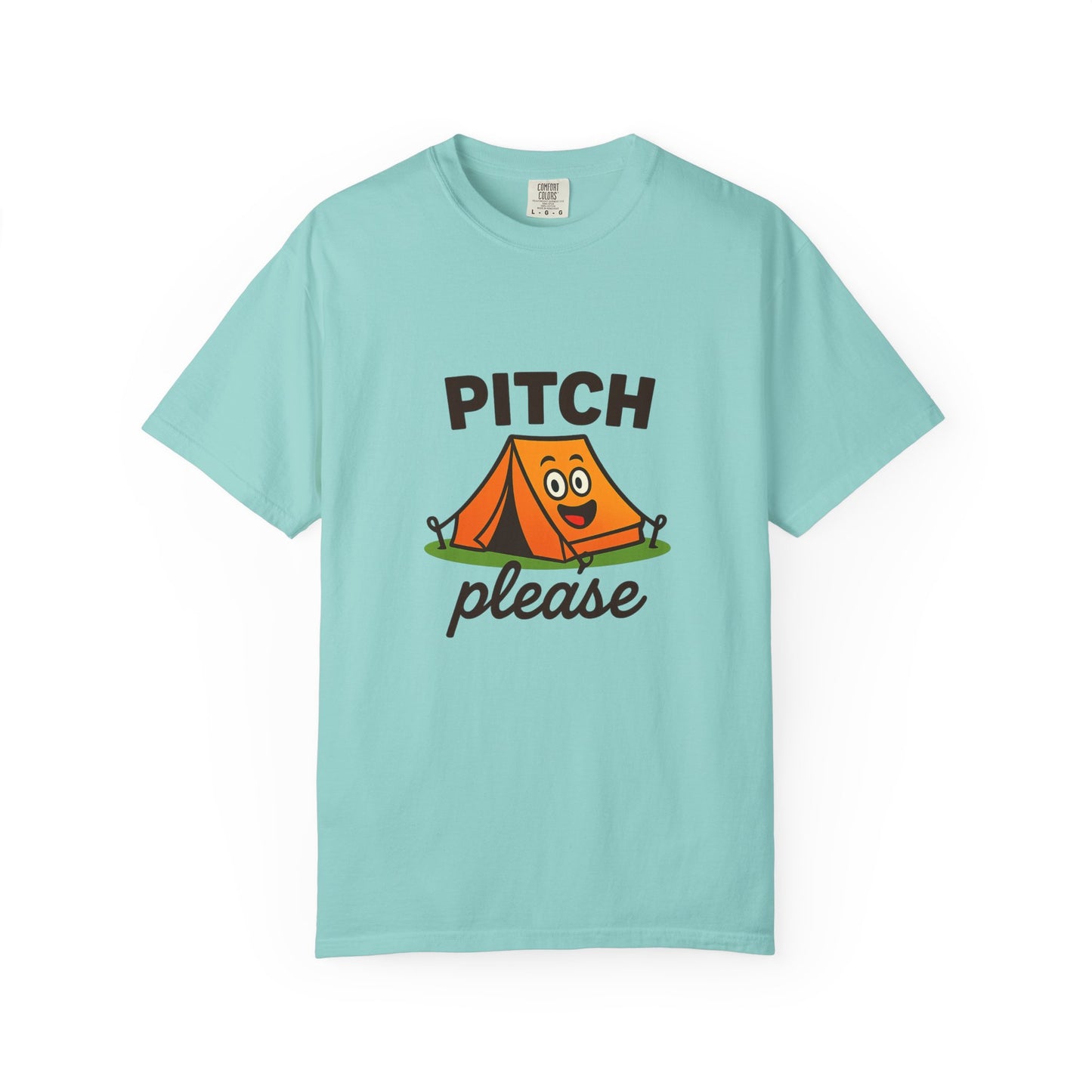 Camping T‑Shirt — "Pitch Please" Cute Tent Graphic Tee for Campers & Outdoor Lovers