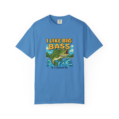 “I Like Big Bass & I Cannot Lie” Funny Fishing T-Shirt for Anglers & Big Catch Fans