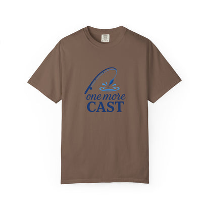 “One More Cast” Fishing T-Shirt – Funny Angler Tee for Men & Women | Perfect for Fishermen Who Swear THIS Time Is the Last Cast 😆