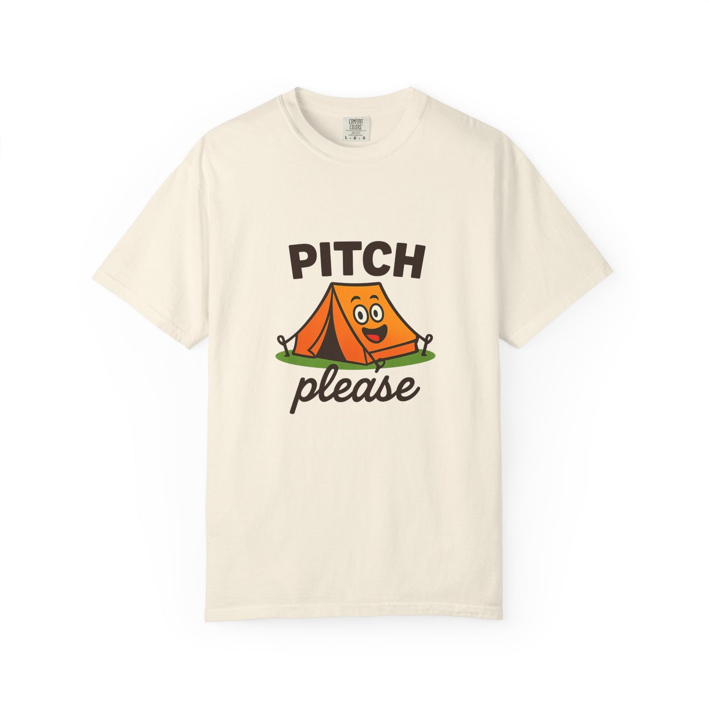 Camping T‑Shirt — "Pitch Please" Cute Tent Graphic Tee for Campers & Outdoor Lovers