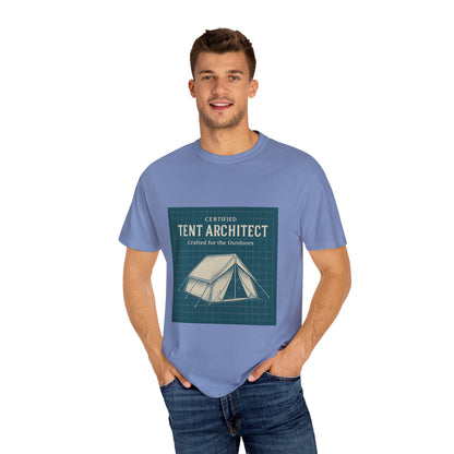 Tent Architect T-Shirt – 'Certified Tent Architect' Camping Tee for Outdoor Enthusiasts