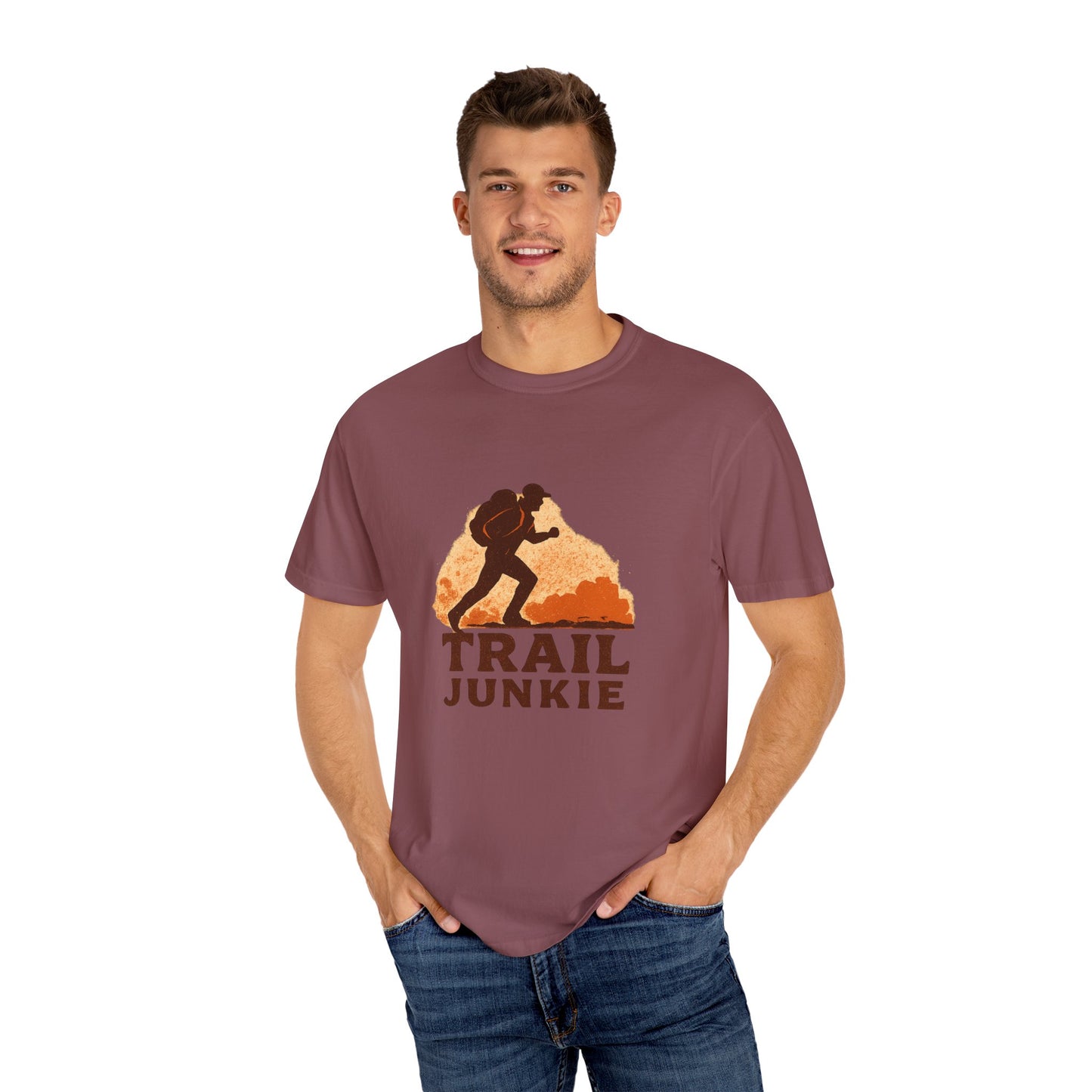 Trail Junkie T-Shirt | Funny Hiking Shirt for Men & Women | Outdoor Adventure Tee, Hiker Gift for Trail Lovers