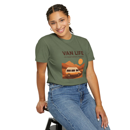 Van Life – No Reservations Needed T-Shirt | Retro Van Life Shirt for Men & Women, Travelers & Adventure Lovers