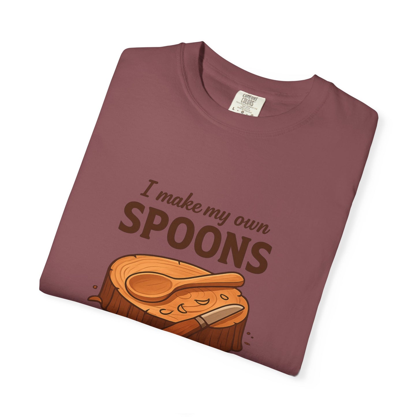 I Make My Own Spoons T-Shirt – Funny Bushcraft, Wood Carving & Outdoors Shirt for Campers, Carvers & Crafty Adventurers