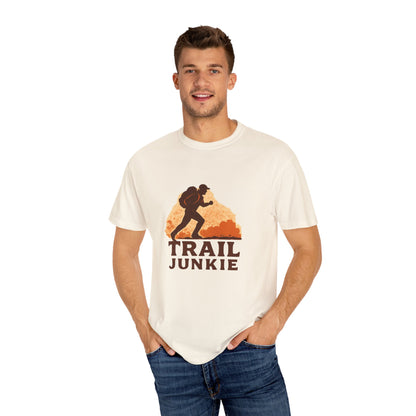 Trail Junkie T-Shirt | Funny Hiking Shirt for Men & Women | Outdoor Adventure Tee, Hiker Gift for Trail Lovers