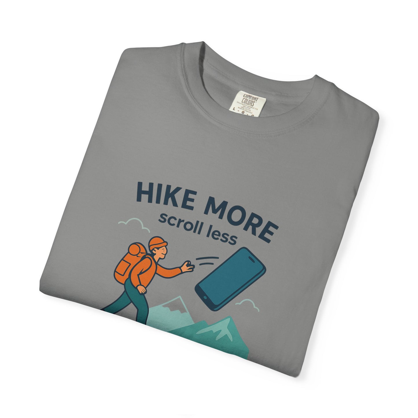 Hike More Scroll Less T-Shirt | Funny Hiking Shirt for Men & Women | Outdoor Adventure Tee, Nature Lover Gift