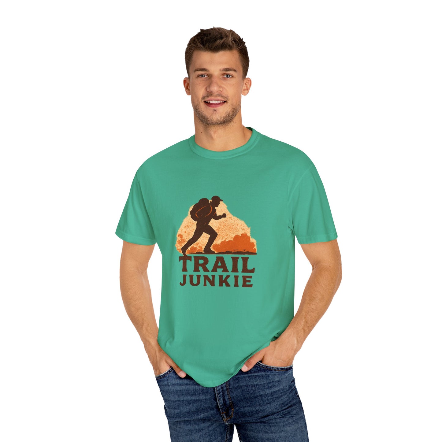 Trail Junkie T-Shirt | Funny Hiking Shirt for Men & Women | Outdoor Adventure Tee, Hiker Gift for Trail Lovers