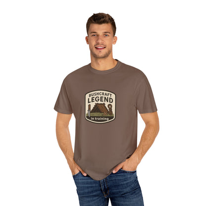 Bushcraft Legend (In Training) T-Shirt – Funny Bushcraft & Survival Shirt for Campers, Outdoorsmen & Wilderness Learners