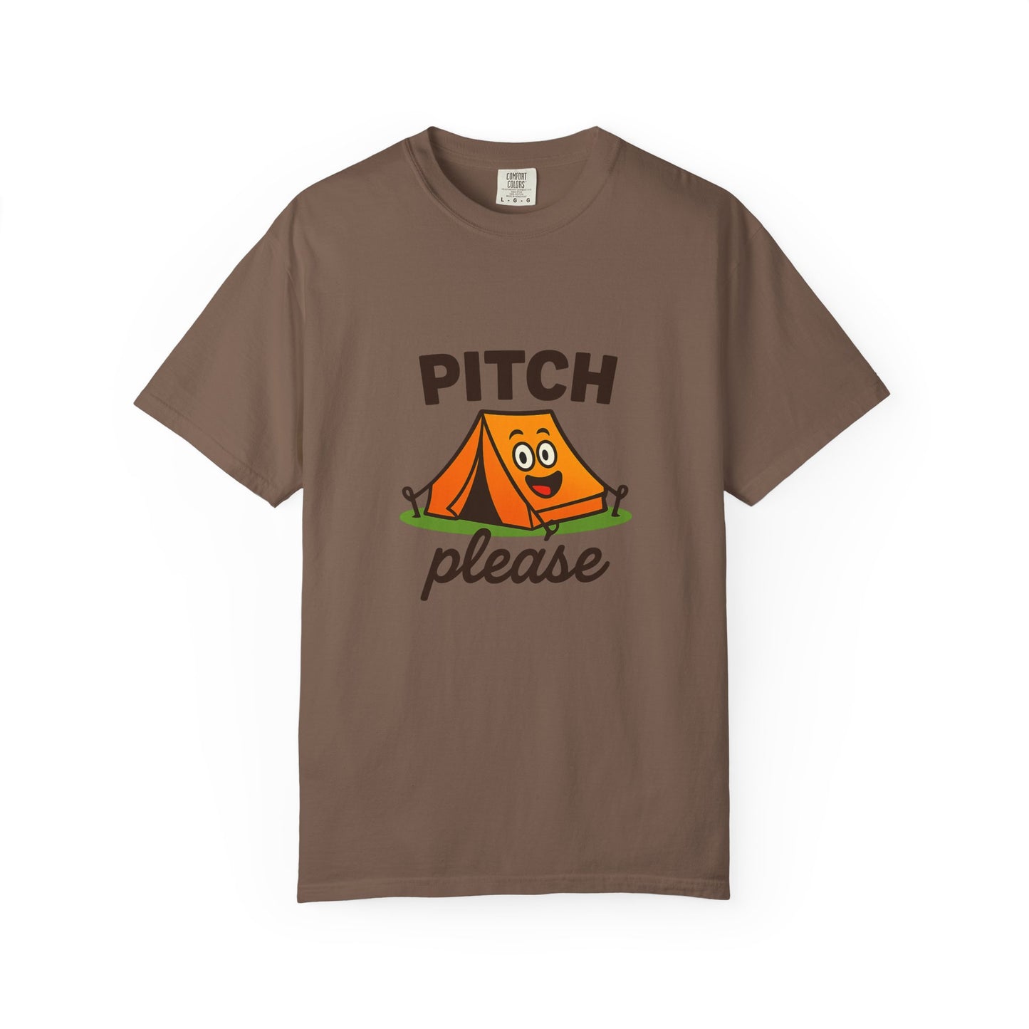 Camping T‑Shirt — "Pitch Please" Cute Tent Graphic Tee for Campers & Outdoor Lovers