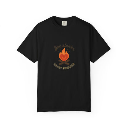 Fire Starter, Heart Breaker T-Shirt – Cute Camping Shirt for Women | Outdoorsy, Sassy & Adventure-Ready