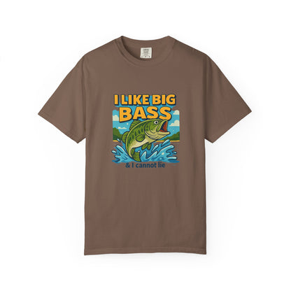 “I Like Big Bass & I Cannot Lie” Funny Fishing T-Shirt for Anglers & Big Catch Fans