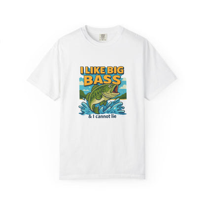 “I Like Big Bass & I Cannot Lie” Funny Fishing T-Shirt for Anglers & Big Catch Fans