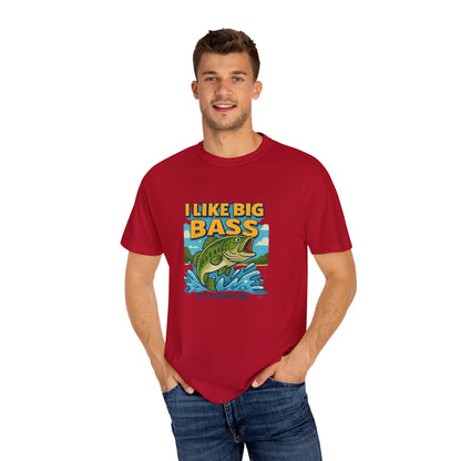 “I Like Big Bass & I Cannot Lie” Funny Fishing T-Shirt for Anglers & Big Catch Fans