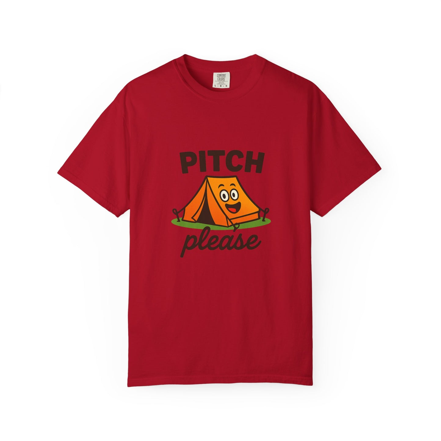 Camping T‑Shirt — "Pitch Please" Cute Tent Graphic Tee for Campers & Outdoor Lovers